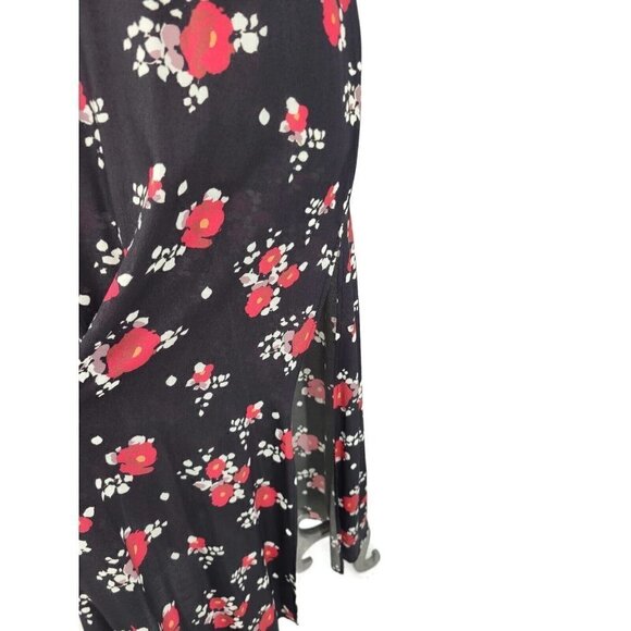 New Flynn Skye Rose Cluster Tyra Maxi Dress Womens Small High Neck Halter Slits - Picture 2 of 7